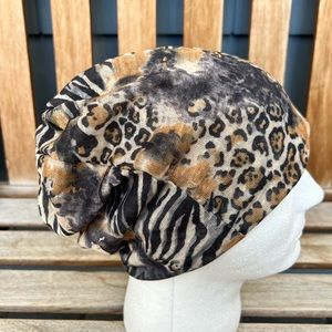 Animal Print Slouchy Beanie